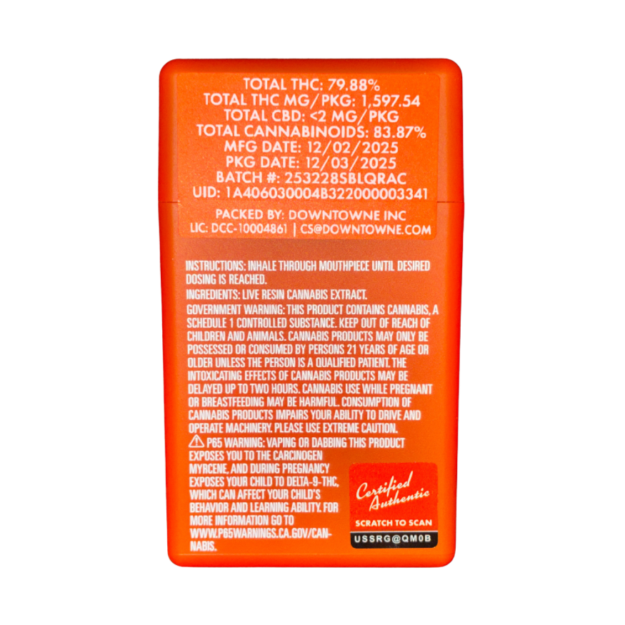 SHERBINSKIS QUATTRO 2G LIVE RESIN DISPOSABLE