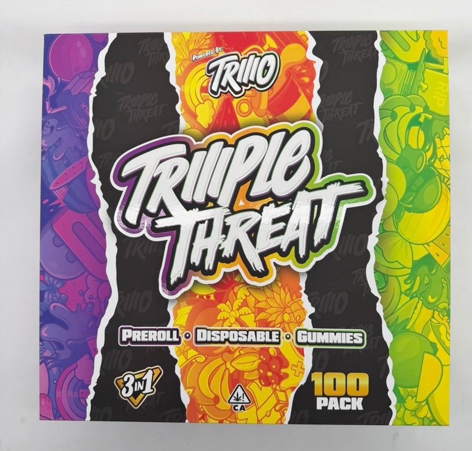 TRIPLE THREAT 2G DUAL DISPOSABLE by TRIO W/GUMMIES + PREROLL