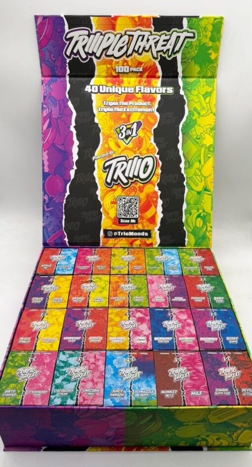 TRIPLE THREAT 2G DUAL DISPOSABLE by TRIO W/GUMMIES + PREROLL