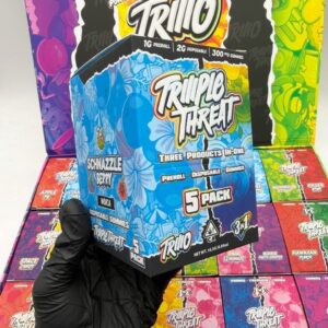TRIPLE THREAT 2G DUAL DISPOSABLE by TRIO W/GUMMIES + PREROLL