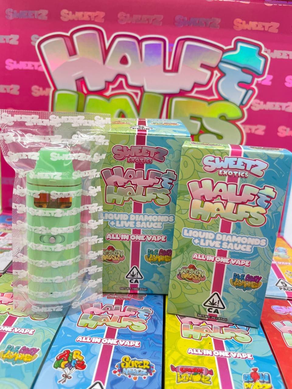 Sweetz Exotics 2g dual chamber liquid diamonds + live sauce disposable