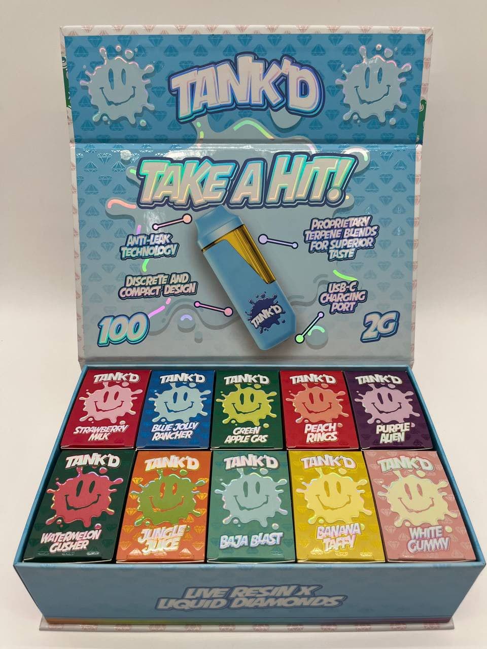 TANK’D 2g live resin + liquid diamonds disposable