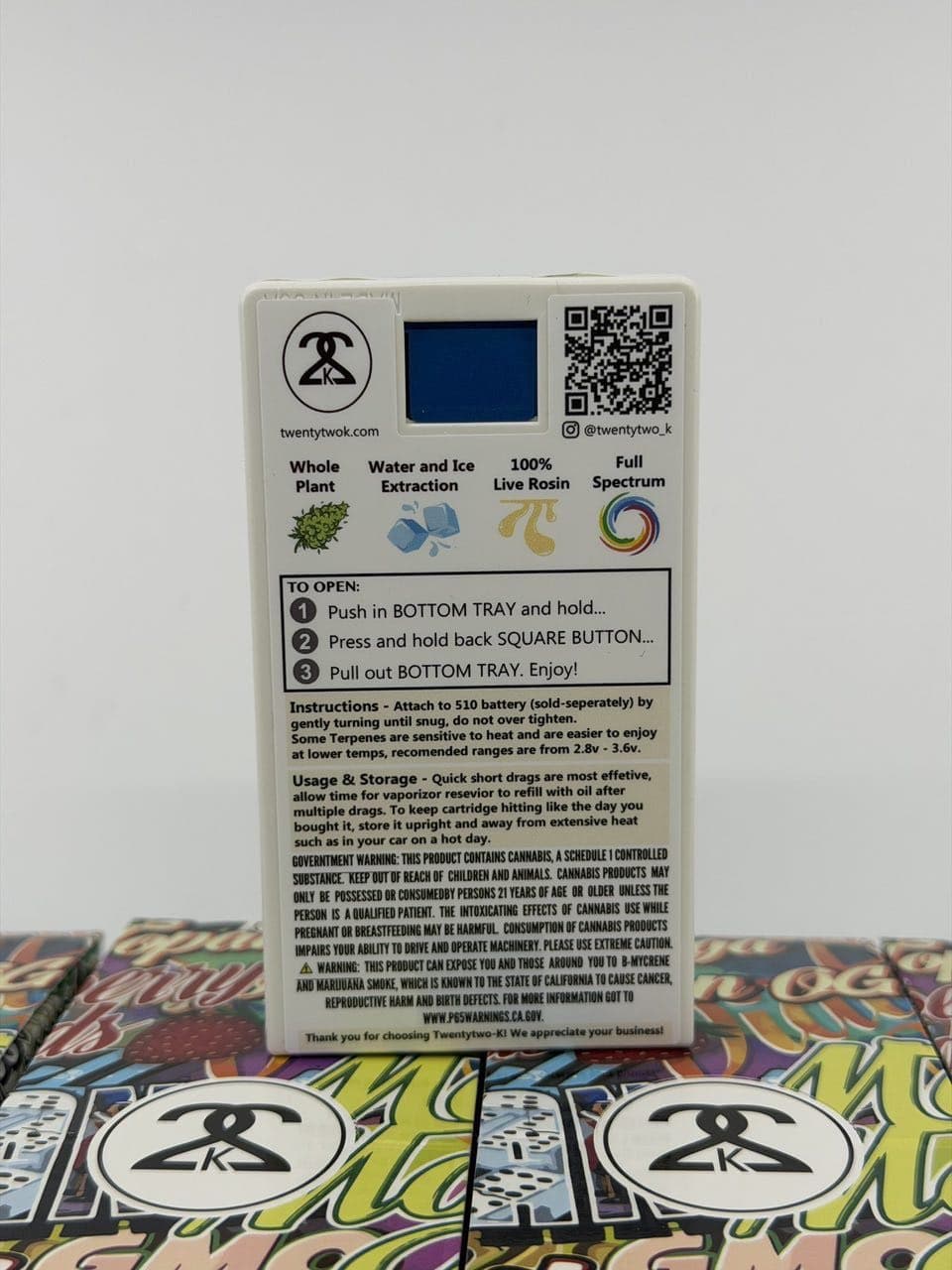 TWENTY TWO K (22K) 1G HASH ROSIN CARTRIDGES