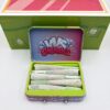 Colorful candy-themed packaging of SWEETZ Pixie Sticks Pre Rolls showing five mini pre-rolls in a 3.5g pack